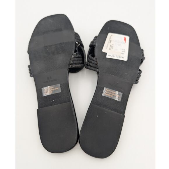 Abound Imani Flat Sandals Rhinestone Slip-On Women's Black Size US9.5 EU40 - Picture 8 of 11